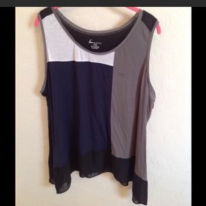 🌟 Sale!  Lane Bryant blue, black, grey Tank top